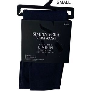 SIMPLY VERA VERA WANG SMALL Black Cozy Heavyweight Leggings